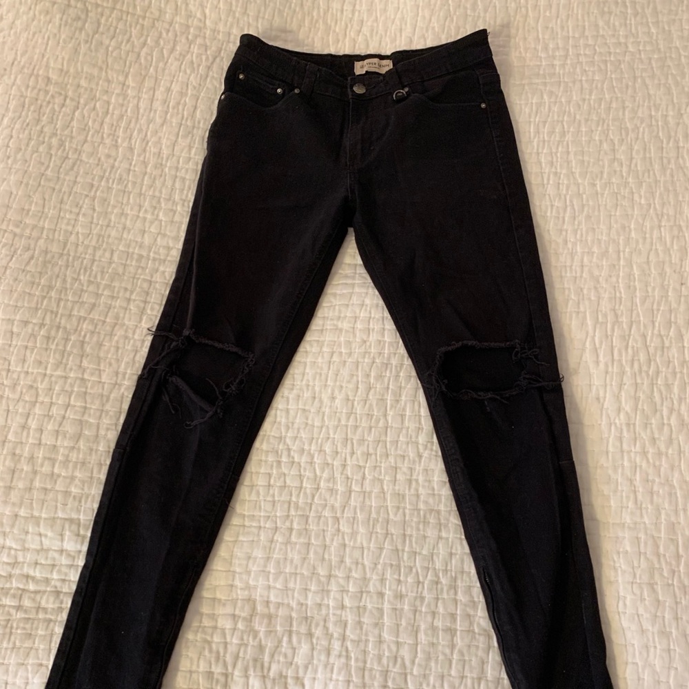 Hyper Denim black ripped jeans